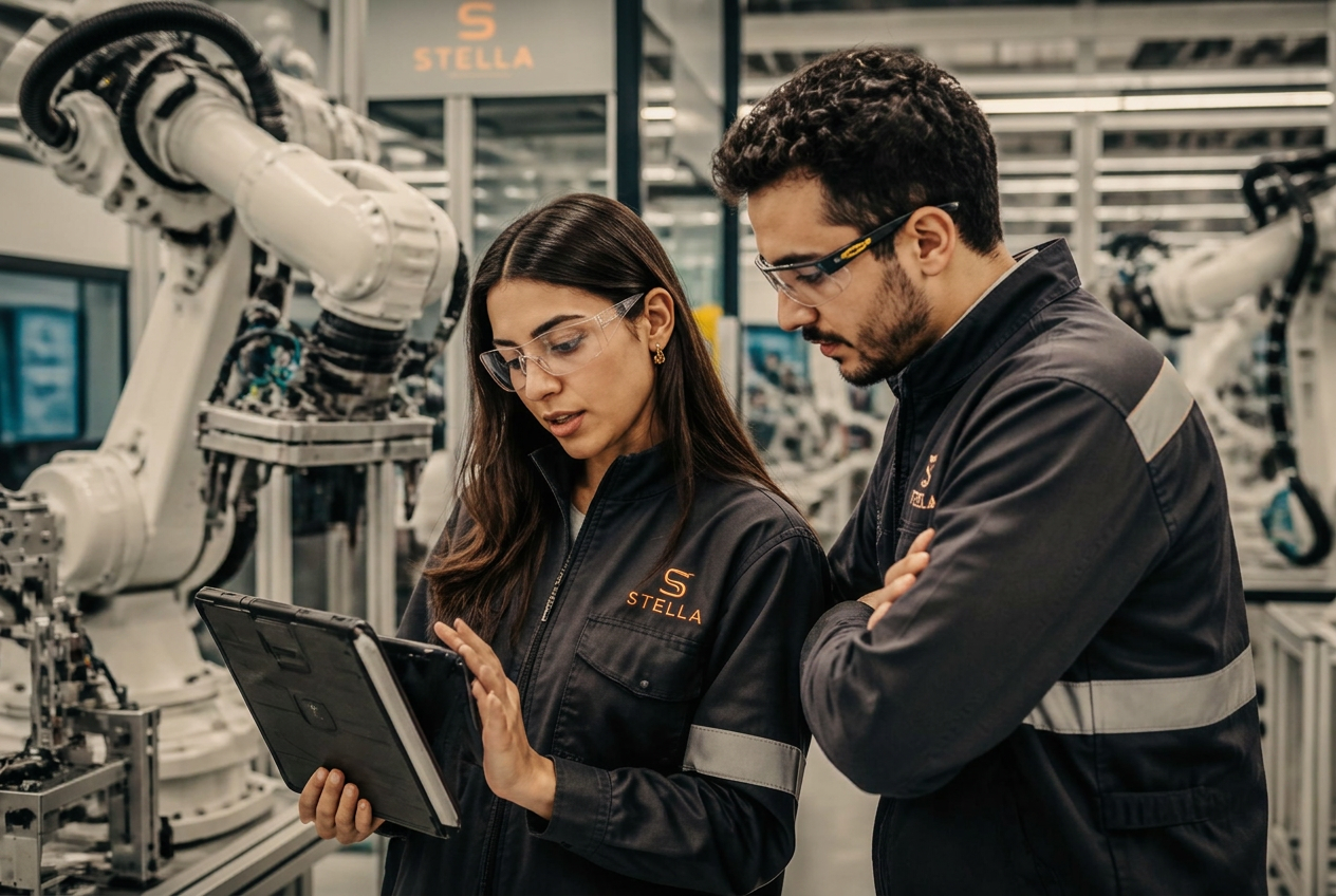 Industrie professionals at work
